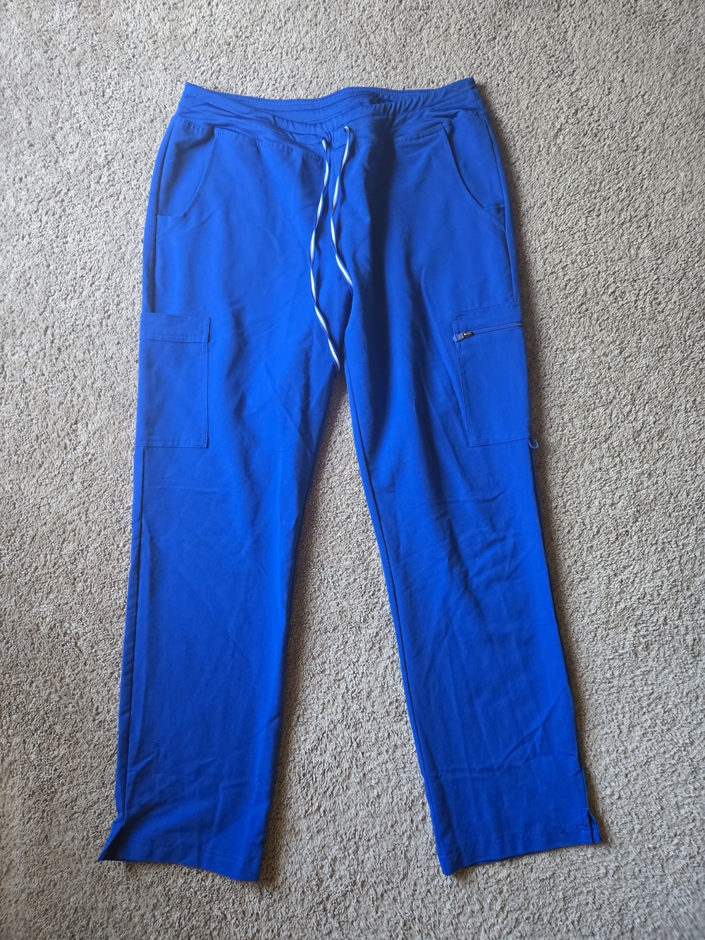 White Cross V-Tess Royal Blue Cargo Scrub Pants L